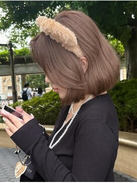 アイシー 表参道(ICY) 網紅切りっぱなしボブ&ナチュラルブラウン