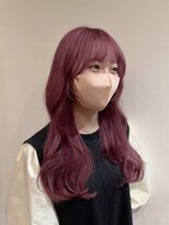 プレフル(playfull)&nbsp;セミロングショートウルフボブネビージュメルティ―カラー着物