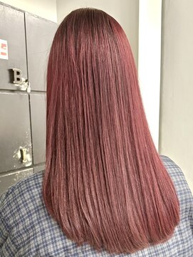 ヘアー アイス 御器所本店(HAIR ICI) 大人気♪暖色ピンクカラーツヤツヤ髪質改善トリートメント