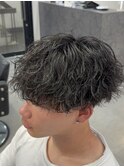 ツイストシャドウパーマ×ラウンドマッシュ