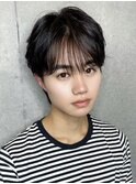 シースルーバングシースルーマッシュ韓国マッシュダウンパーマ
