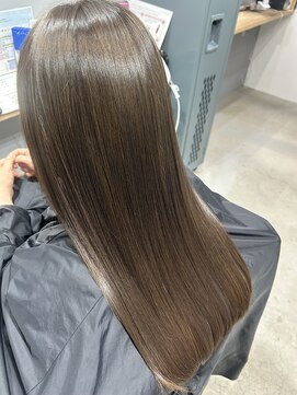 エマヘアープラス(Emma hair plus) 髪質改善カラー×くすみオリーブグレージュ