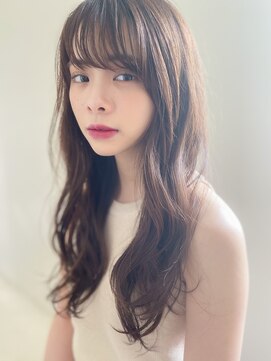 チョビー 銀座(chobii) 道村/デジタルパーマ/ローライト/アッシュブラウン/厚めバング