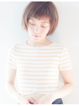 ロミー 本厚木(ROMMY.) シースルーバング シアーカラー ボブ