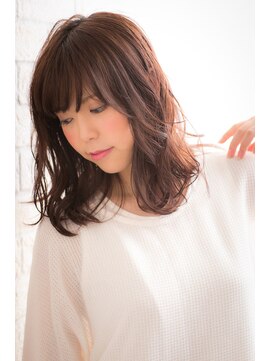 ヘアーアートシフォン 池袋西口店(Hair art chiffon) レイヤーミディアムシャドールーツ寒色系カラーシースルーカラー