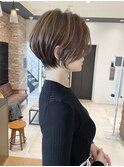 《30代40代》白髪ぼかしハイライト×前下がりボブ【イケダ】