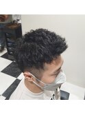 すっきりツーブロックパーマ