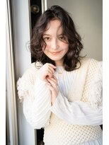 マグノリア オモテサンドウ(MAGNOLiA Omotesando)&nbsp;くしゃっとくせ毛風愛されミディ・・・HINATA