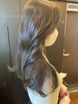 ナナナパレナ 梅田店(nanana parena) 可愛い顔まわりレイヤーカット艶髪くすみショコラアッシュ♪