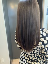 アンド ラ ブランシュ(&.La Blanche) ミディアムヘア/斜めバング/グレージュカラー/シルキーベージュ