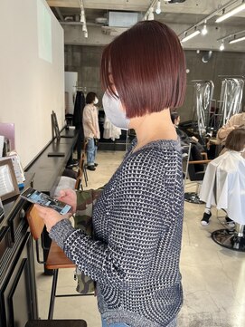 シスタ(SISTA) 簡単スタイリングボブ伸ばしかけヘアブリーチなしカラー暖色