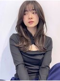 韓国風レイヤー×顔まわりカット×髪質改善カラーグレージュ