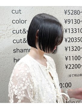 モリオ フロム ロンドン サッポロファクトリー店(morio FROM LONDON) morio 札幌　　収まりのいい、ぷつっとボブ♪