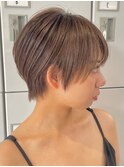 30代40代大人女性/前髪ありショートボブ/ショートヘア/髪質改善