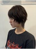 無造作中性ウルフカット