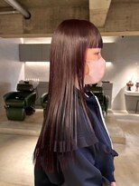 リール(rire)&nbsp;デザインカラーレイヤーカットウェットヘア夏オリーブベージュ