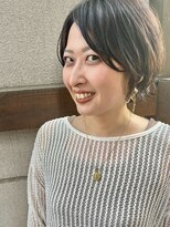 ヘアメイク マルナ 本店(HAIR MAKE MALUNA) 【MALUNA ヒマワリ】癖毛活かショート×シアーベージュ