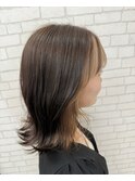 長めボブ×インナーカラー