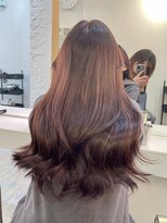 ブレンド 渋谷(BLend)&nbsp;黒髪ボブルフネビージュ小顔ワンレンスペインカール