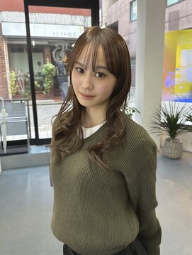 ベル(BEL) ココアブラウン/ブリーチなしカラー/前髪カット