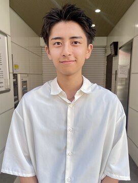 ヌープヘアーアイス(NUUP.hair ici) men's/アップバング無造作メンズベリーショート☆ツーブロック