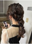ふわふわ編みおろしヘアセット
