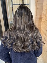 アップ(A+hair)&nbsp;ハイライトカラーミルクティーケアブリーチ白髪ぼかし髪質改善