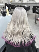 シェイロ(Cielro)&nbsp;エンドカラーワインピンク×ホワイトカラー☆ハイトーン