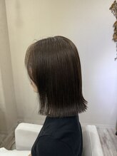 ヘアーアートミュージアム(Hair Art Museum) ロブ/切りっぱなし/アッシュ/透明感カラー