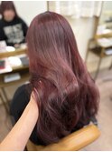 チェリーレッド レイヤーカット