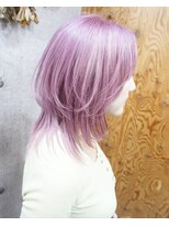 ヘアテリア リュウ 大塚(hair teria ryu) フルブリーチ/ペールピンク/ミディアムウルフ