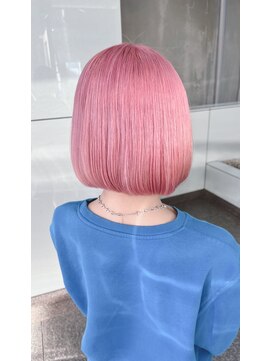 ヘアーリゾートラシックアールプラス(hair resort lachiq R+) ボブ◇ピンク系カラー