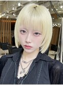 Yハッシュレイヤーボブ/顔周りカット/ミディアムレイヤー韓国