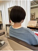 ショートボブ×アッシュグレージュ