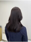 韓国顔まわりレイヤーカットグレージュオリーブベージュブラウン