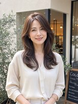ヘアーサロン 6(hair salon)&nbsp;顔まわりレイヤー×大人ブラウンロング