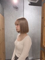 リット(lit)&nbsp;ミルクティーベージュ×切りっぱなしボブ