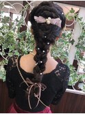 ☆結婚式ヘアセット☆女の子らしいラプンツェルスタイル♪