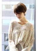 【30代40代50代】丸みが綺麗なひし形シルエットマッシュショート