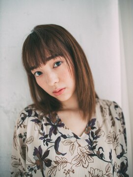 ヘアー アークス 上大岡店(hair ARKS) ぱつっとギリ眉セミロングウルフARKS上大岡