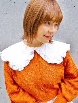 ネオリーブカップ 町田店(Neolive capu) 外ハネボブ ＊ オレンジブラウン【neolivecapu町田店】