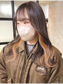 仕事・学校も問題無し！隠せるインナーカラーオレンジ　岐阜