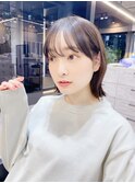☆グレージュ大人前髪20代30代40代シースルー艶髪