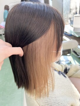 ゼロ(Zero) インナーカラー×ミルクティーベージュ