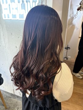 ヘアーワークス ヘルム 渋谷店(HAIR WORKS HELM) ［HELM渋谷］イルミナカラー×ダークレッド☆