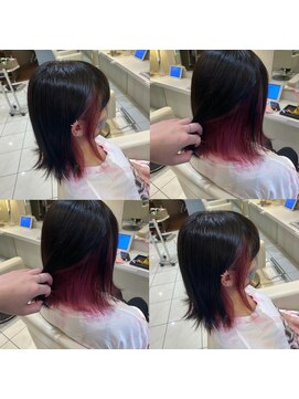 フラミューム 藤沢(flammeum) インナーカラー×チェリーレッド【藤沢】