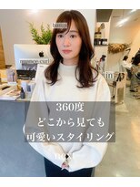 ドルセプラタ(Dulce plata)&nbsp;20代30代40代前髪あり綺麗めミディアムナチュラルカーキ
