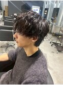 波巻きツイストスパイラルパーマ/フェザーパーマ/眉毛/メンズ