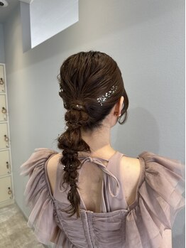 ヘアグレッソ(hair glesso.)の写真/【早朝OK！】結婚式/二次会/イベント…そんな特別な日の可愛いく崩れにくいトレンドヘアセットならglesso.