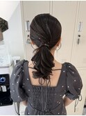 ツヤふわローポニーテール